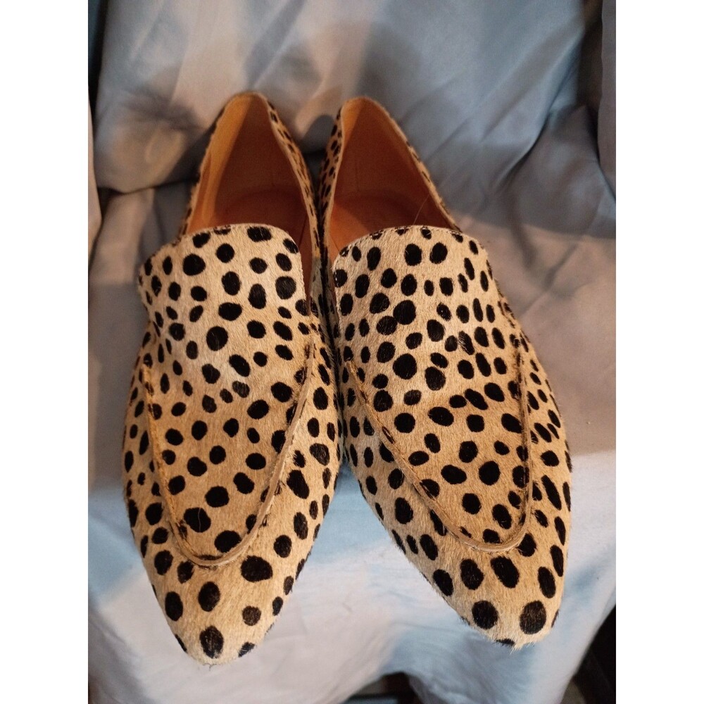 Madewell Frances Flats Calf Hair Brown Leopard Print Sz 9.5